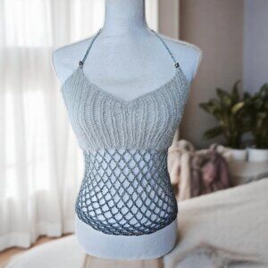 ✨ Handmade Knit & Crochet Mesh Top ✨